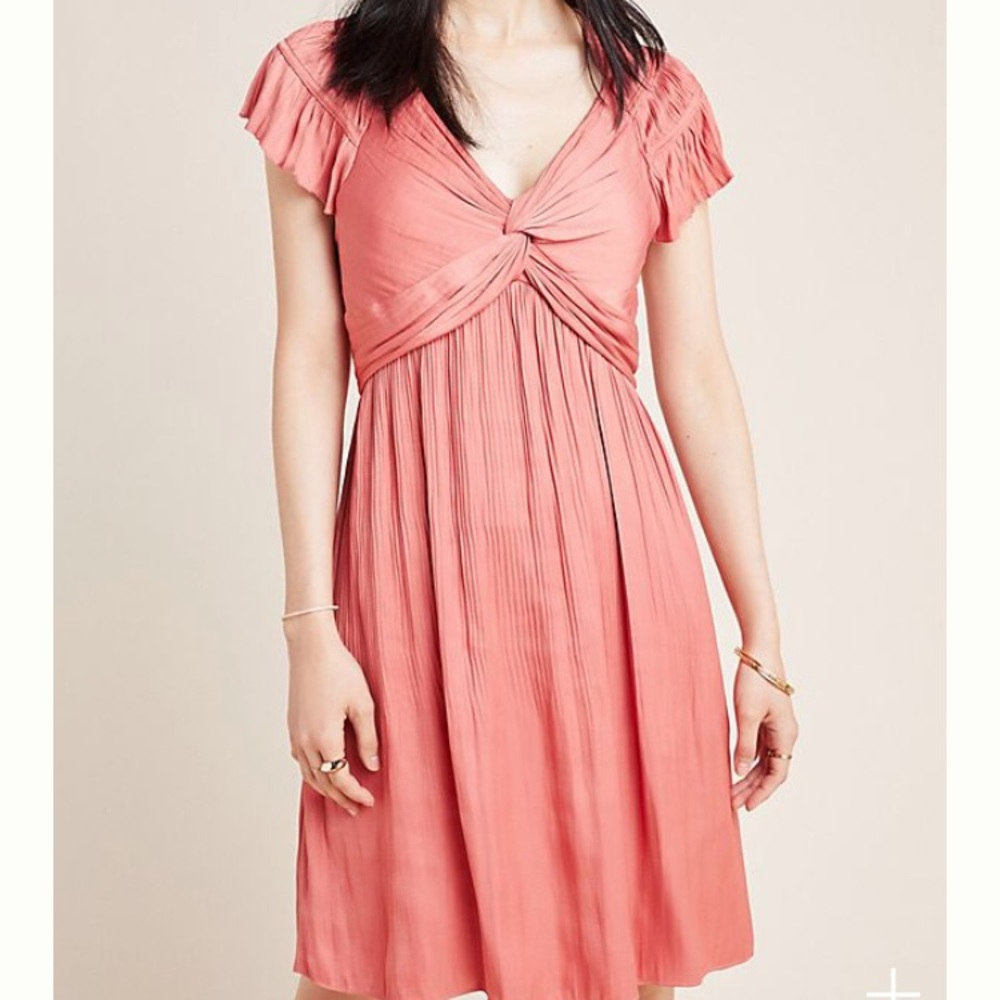Anthropologie dress, rose, size small. Worn once.
